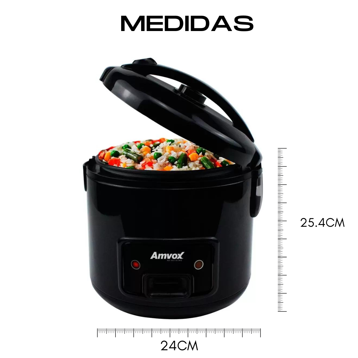 Panela Elétrica De Arroz E Legumes 1,2l Amvox 110v